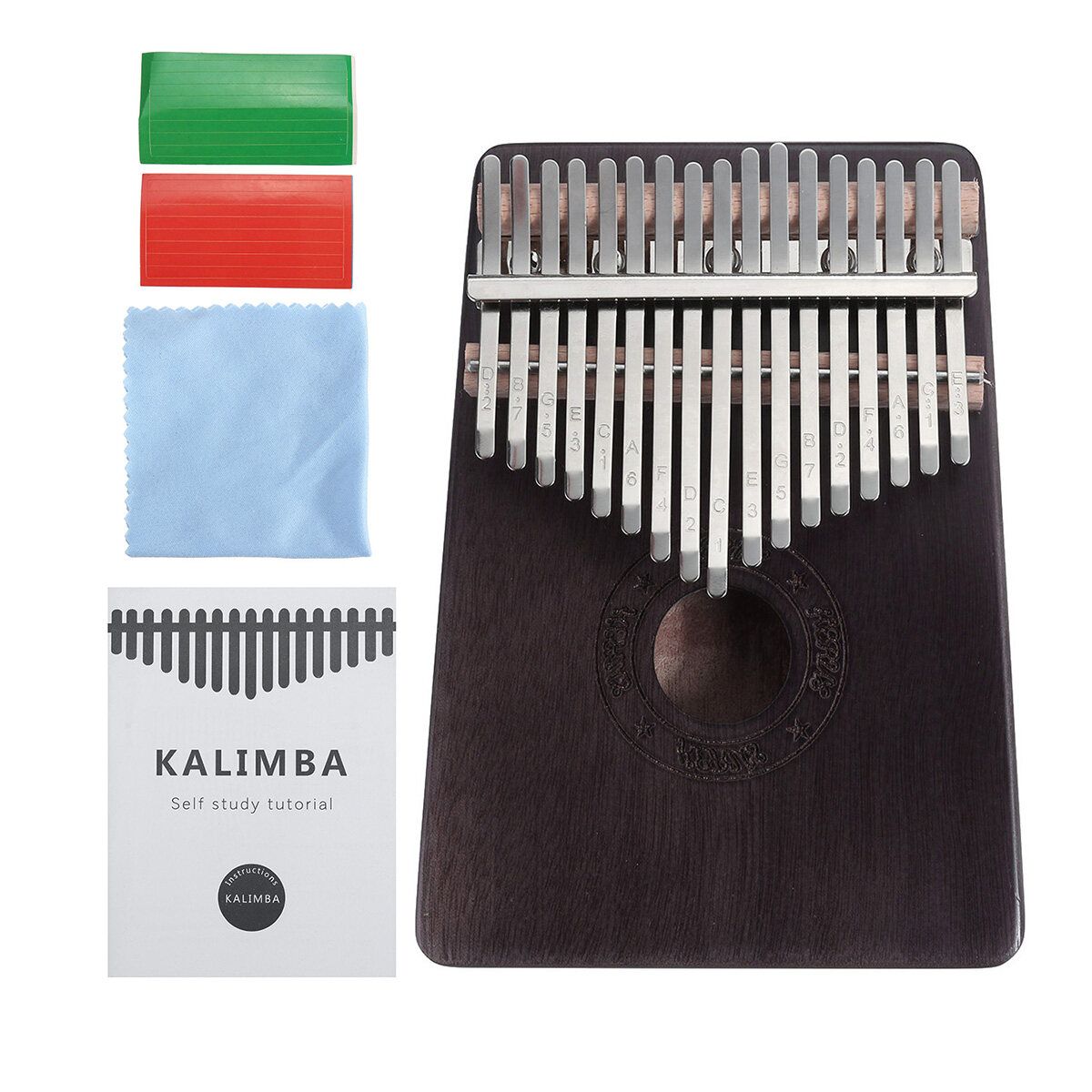 17 Key African Mahogany Wooden Finger Kalimba Piano Percussion Music Christmas Gifts