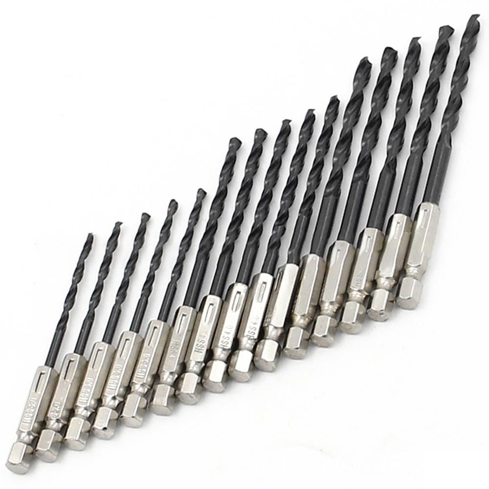 15pcs HSS 1/4inch Straight Shank TwistDrill Bits Set 3/4/5mm High Speed Steel TwistDrill Bits Woodworking Wood Drilling Tool