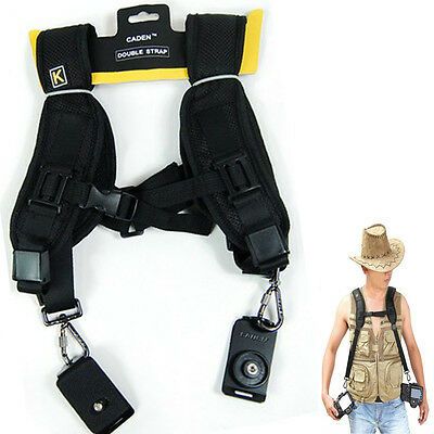 Double Camera Shoulder Dual Neck Strap Quick Sling Strap Belt For All DSLR Cameras
