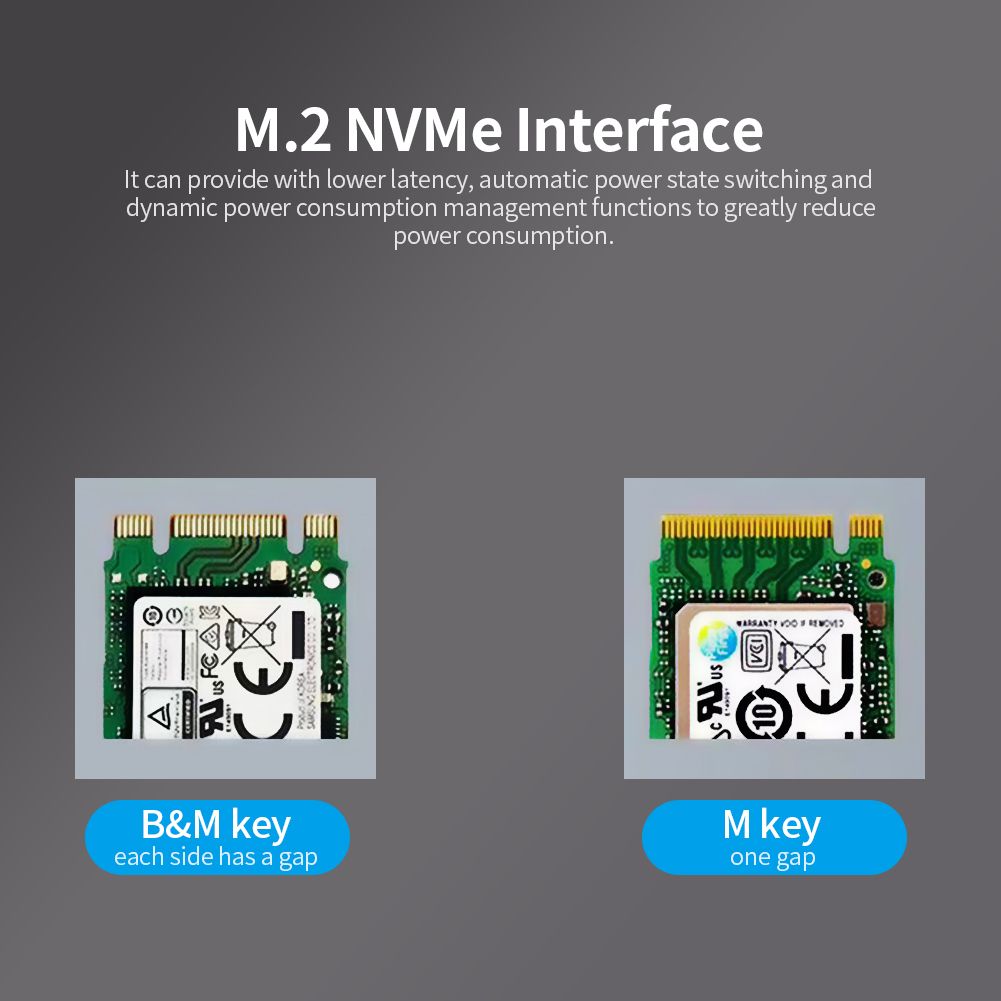EZCast S8000 GEN2 Hard Drive Enclosure M.2 NVME Portable SSD Enclosure PCI-e To USB 3.1 Applicable To 2230/2242/2260/2280mm