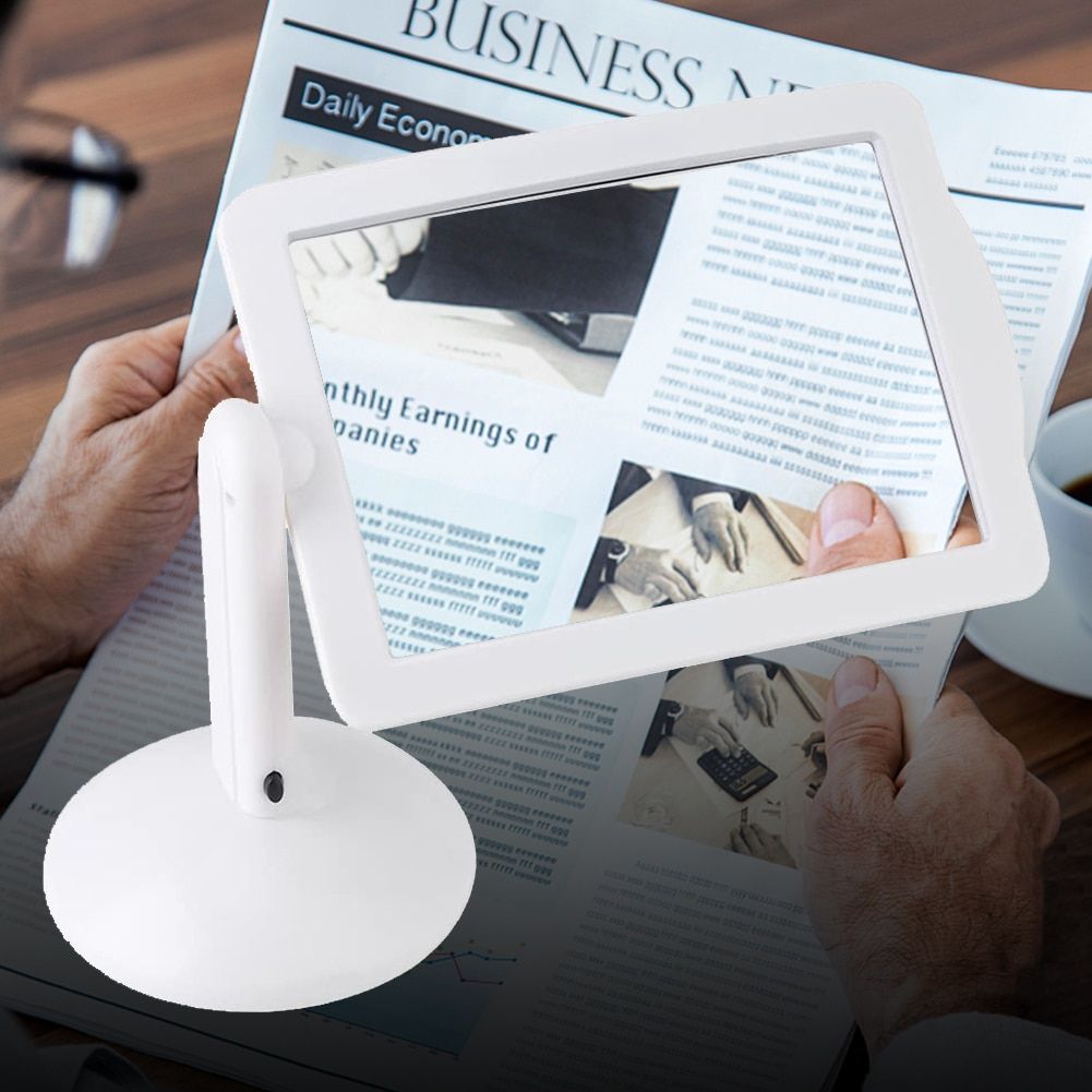 LED Screen Magnifier Reading Viewer Magnifying GlBrighter Reading Tools Magnifier For Reading Book Loupe Glass