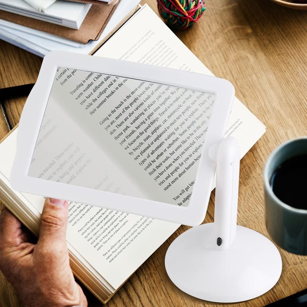 LED Screen Magnifier Reading Viewer Magnifying GlBrighter Reading Tools Magnifier For Reading Book Loupe Glass
