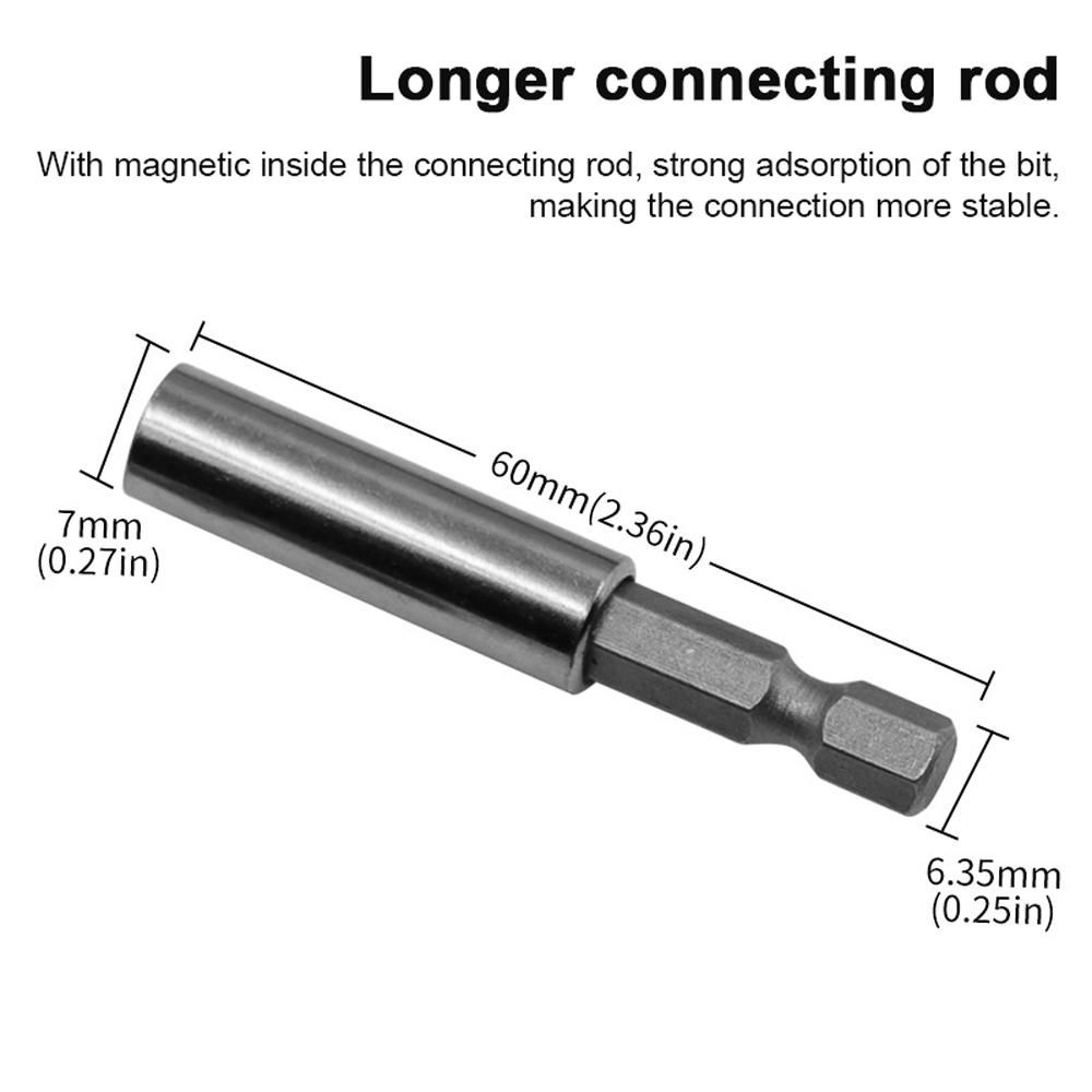33pcs Screwdriver Bits Set 45 Steel Material Bit Kit with Long Magnetic Connecting Rod and 6.35MM 1/4'' Shank Diameter