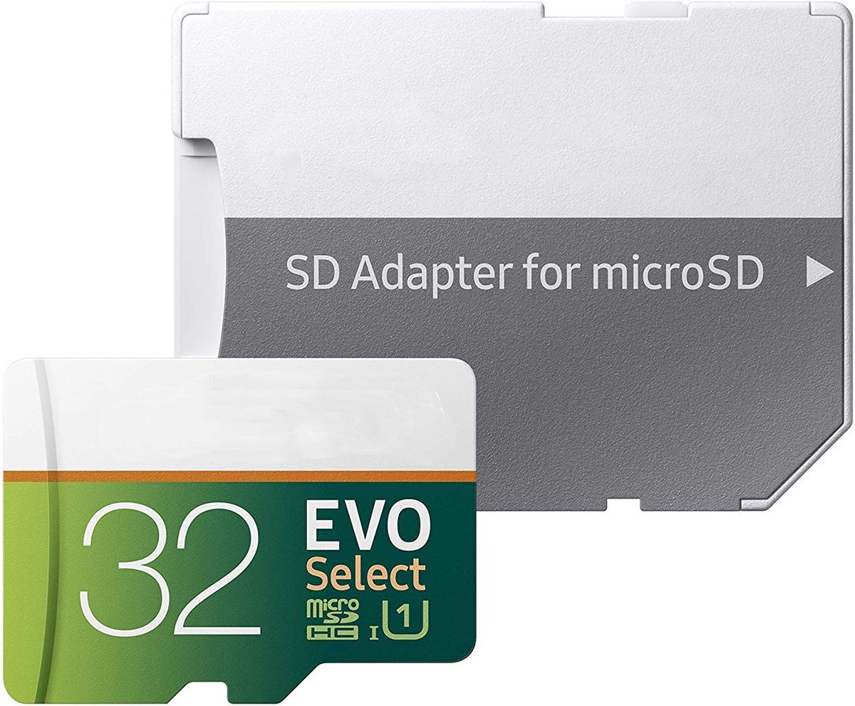 32GB-256GB MicroSDHC Memory Card With Adapter - Green