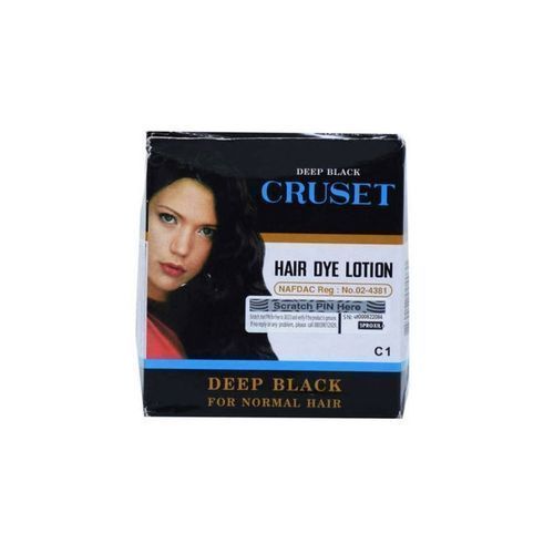 Deep Black Cruset Hair Dye Lotion