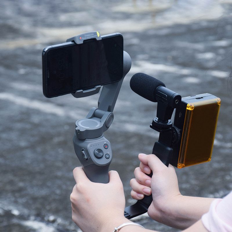 Handheld L-Shape Handle Mount Gimbal Grip Bracket For-Black