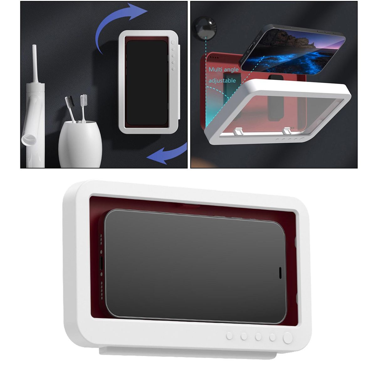 Wall Mount  Bathroom Case Mount White