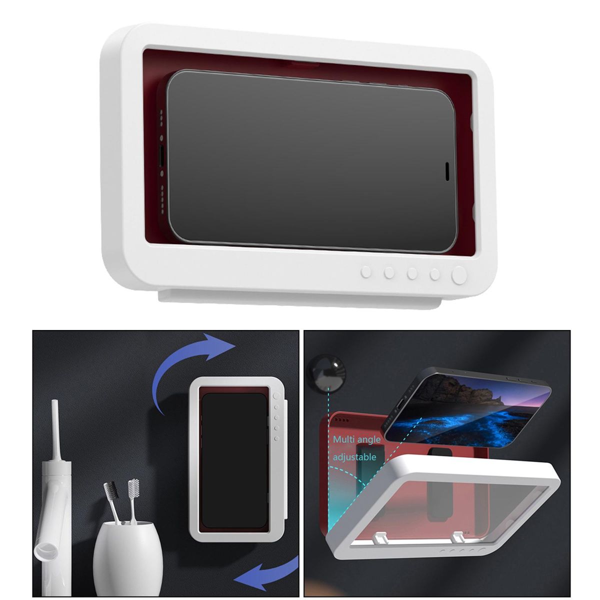 Wall Mount  Bathroom Case Mount White