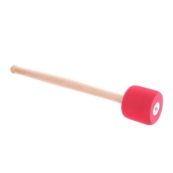 Percussion Bass Drum Mallet Drumstick With Wood Handle For Drummer Red