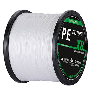 Goture 500M/546Yds PE Braided Fishing Line Rope Wire Multifilament 8 Strand Weaves Su