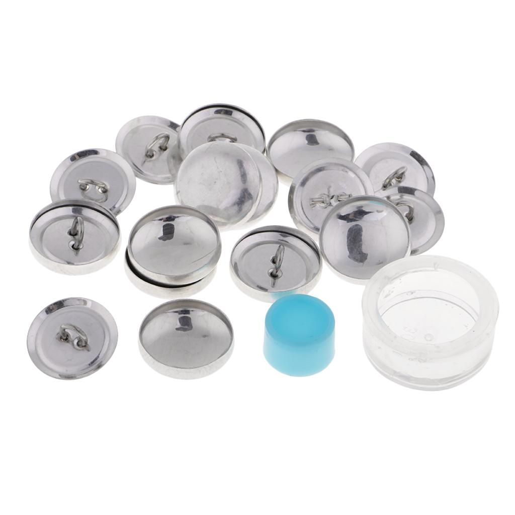 10pcs DIY Bag Buckle Press Cover Button Cloth Base Semi 20mm 2