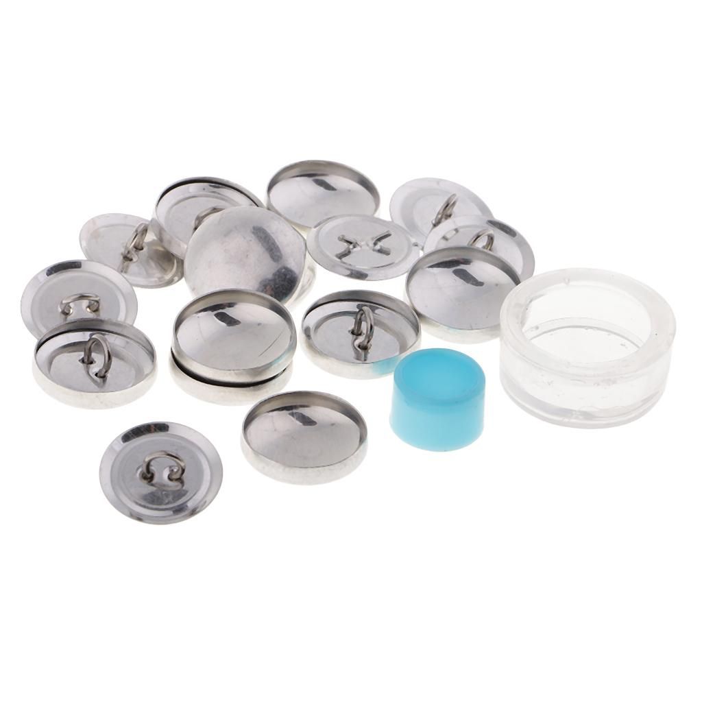 10pcs DIY Bag Buckle Press Cover Button Cloth Base Semi 20mm 2