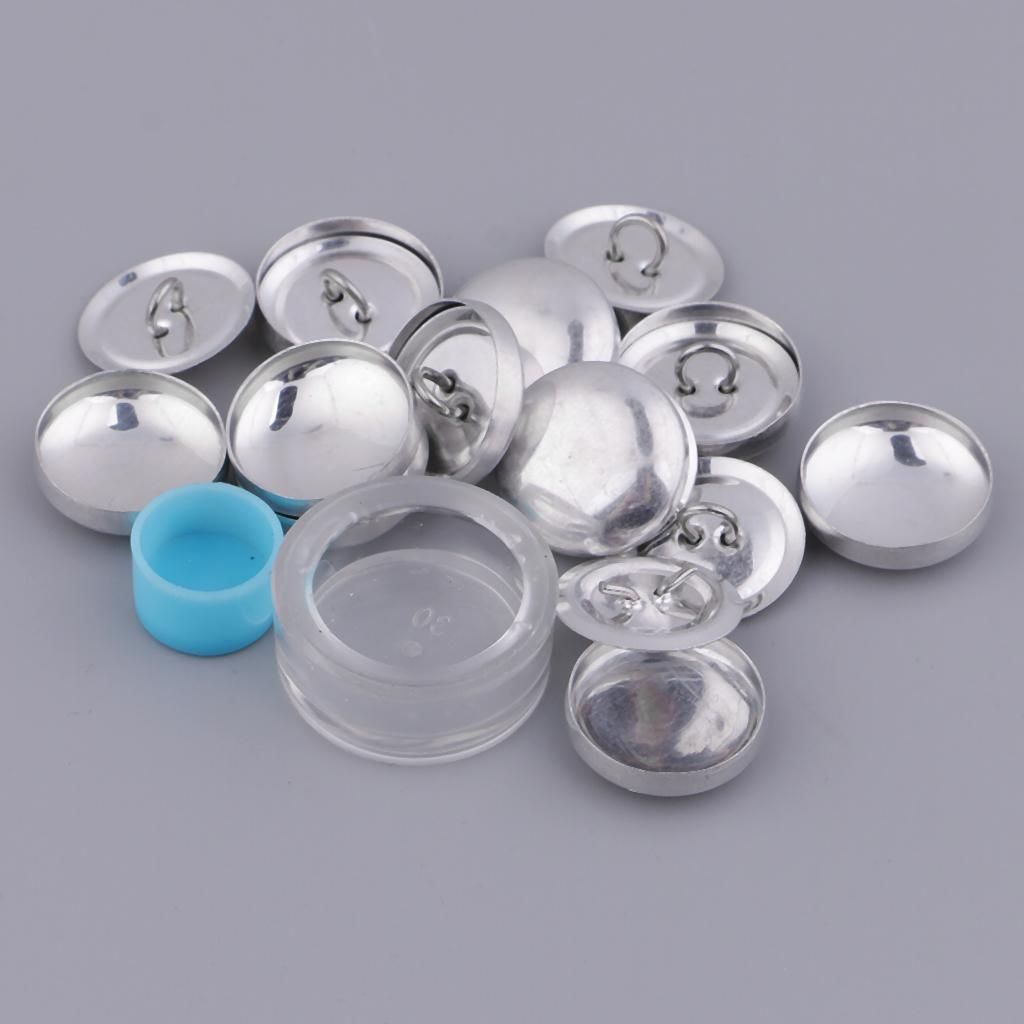 10pcs DIY Bag Buckle Press Cover Button Cloth Base Semi 20mm 2