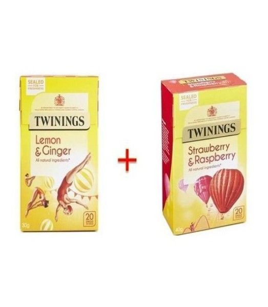 Lemon Ginger + Strawberry Raspberry Tea