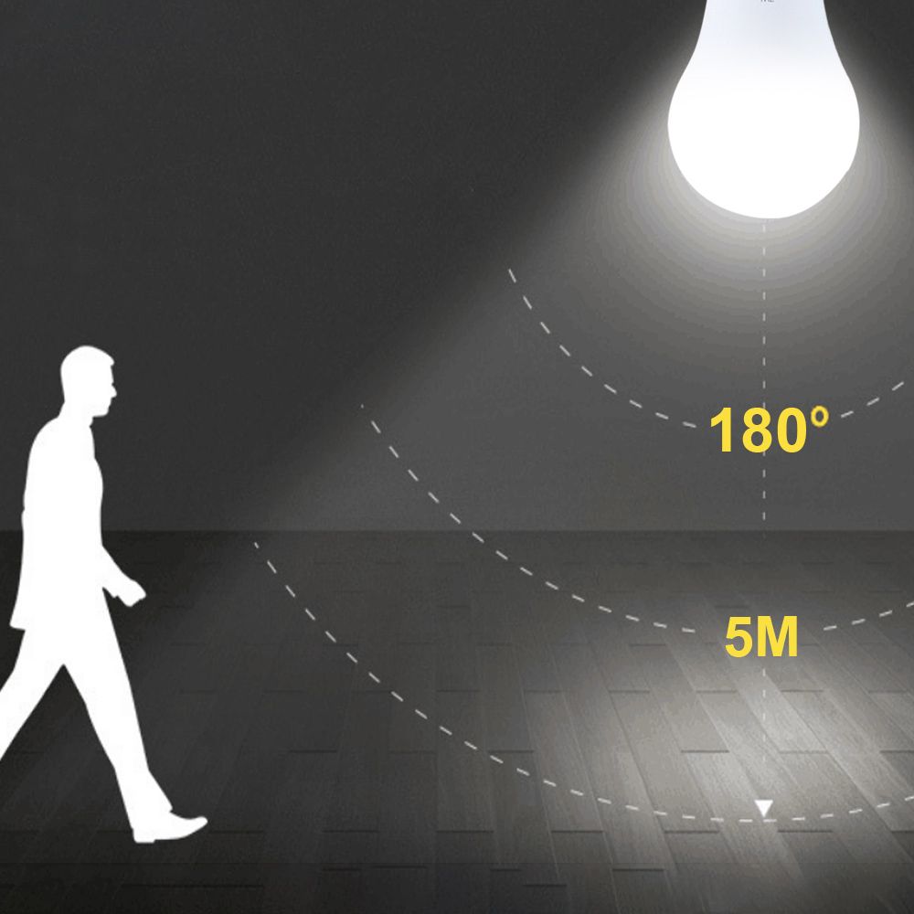 2PCS E27 7W LED Light Bulb With Motion Sensor