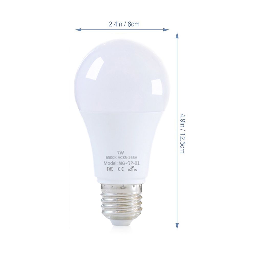 2PCS E27 7W LED Light Bulb With Motion Sensor