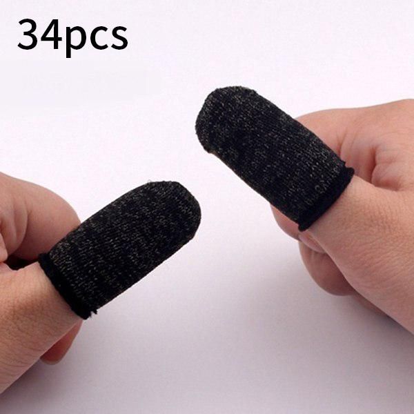 34Pcs Game Controller Finger Sleeve,Breathable Anti-Sweat Gaming Finger Cot for Sensitive Press Screen Finger Sleeve