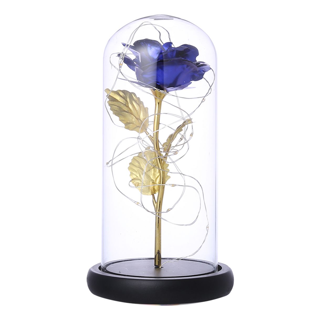 Gold Foil Rose Flower String Light With Glass Cover Home