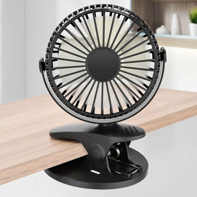 USB Rechargeable Fan 360 Degree Rotation 3 Speeds Adjustable