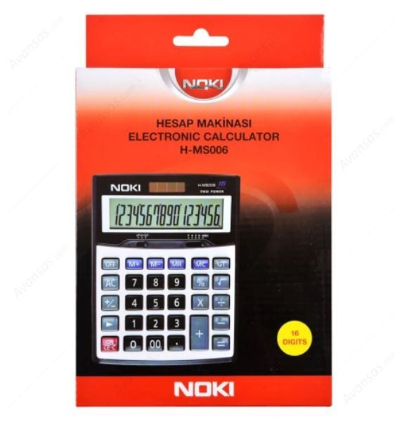 Noki H-MS006 16 Digit Desktop Calculator Battery Solar Calculator Big Ons Financial Business Accounting Tool School Student Noki H-MS006
