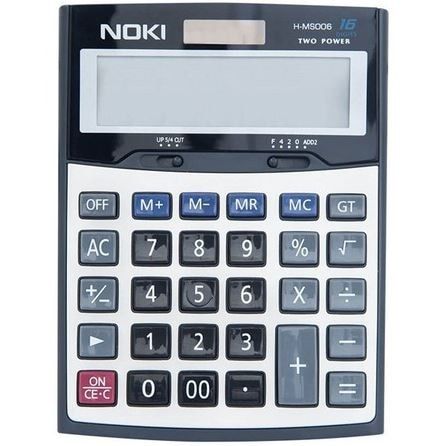 Noki H-MS006 16 Digit Desktop Calculator Battery Solar Calculator Big Ons Financial Business Accounting Tool School Student Noki H-MS006