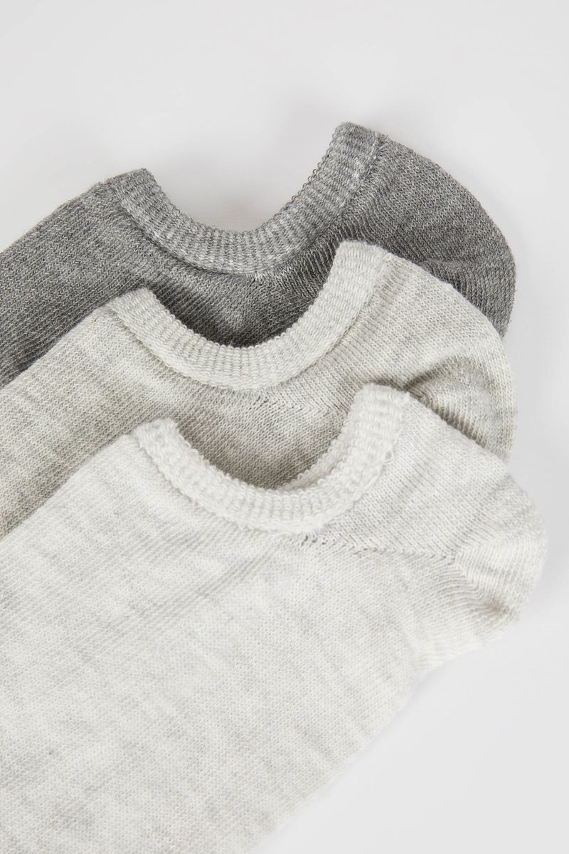 3 Pieces Woman Low Cut Socks - Grey