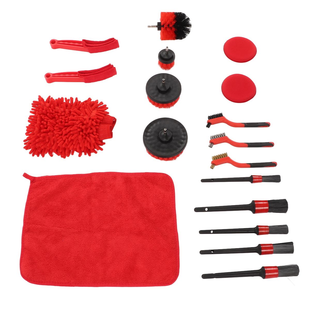 18pcs Car Cleaning Tools Kit Practical Auto Detailing Brush
