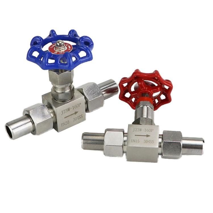 2 Points 4 Points 1 Inch Double Loose Joint High Pressure Valve Switch J23W-160P304/316 Stainless Steel Welding Needle Type Valve