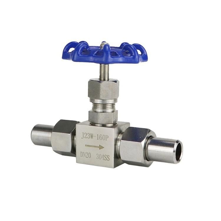 2 Points 4 Points 1 Inch Double Loose Joint High Pressure Valve Switch J23W-160P304/316 Stainless Steel Welding Needle Type Valve