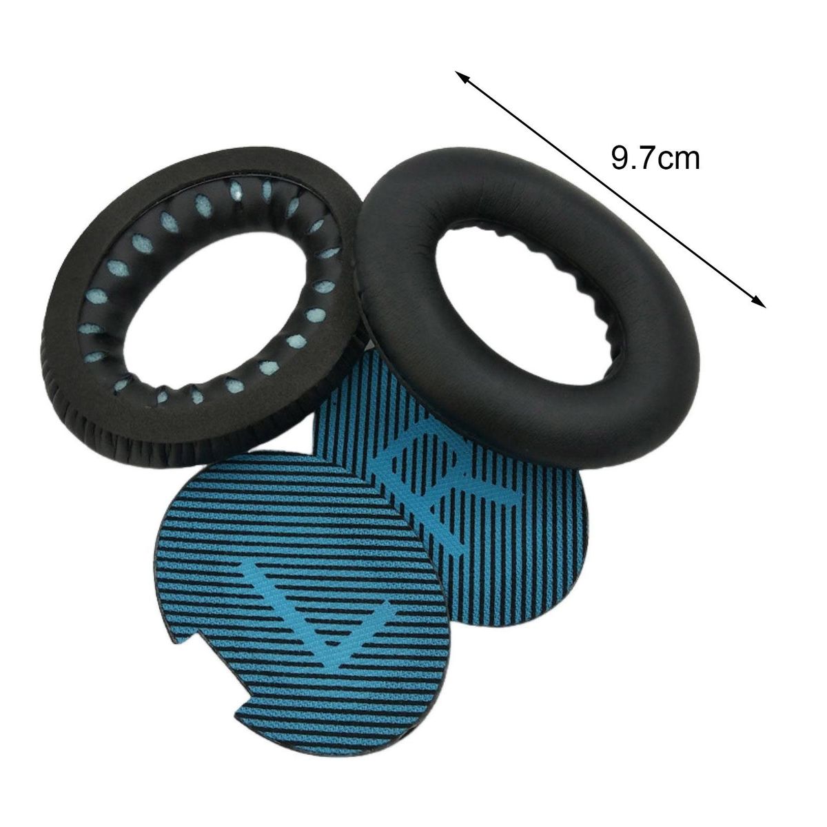 Headphone Cover Enhanced Sound Quality Ear Pads for Qc35qc25ae2 Black Blue