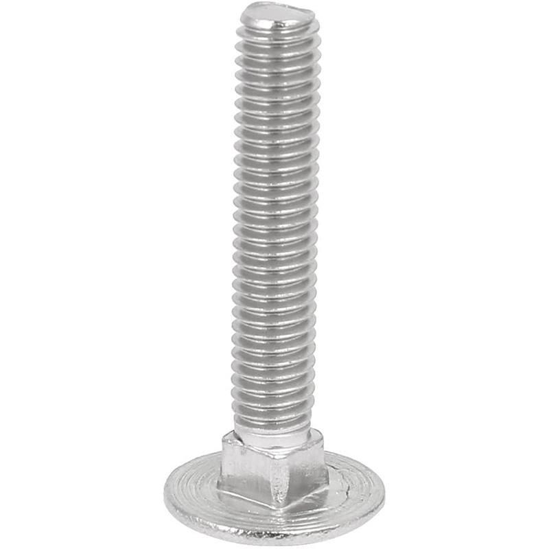 Carriage Bolt,304 Stainless Steel Fully Thread Square Neck