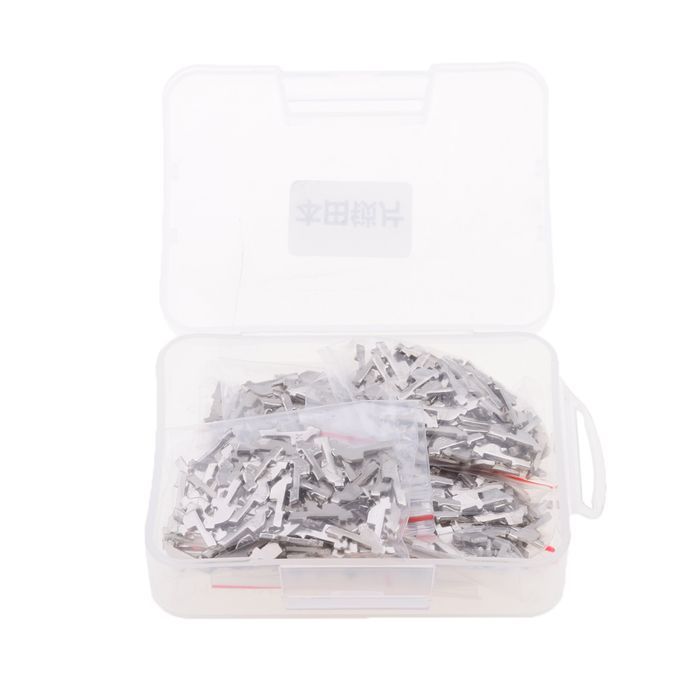 600 Pieces Car Lock Reed Key Cylinder Gasket Plate With Case For Honda