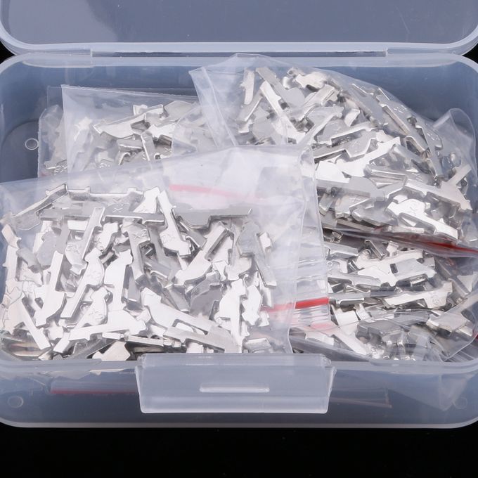 600 Pieces Car Lock Reed Key Cylinder Gasket Plate With Case For Honda