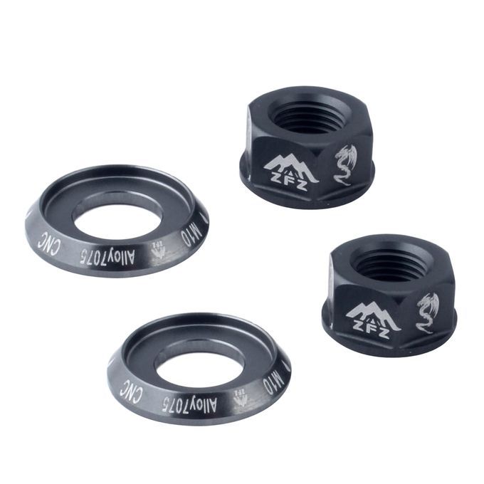 4Pcs Bicycle Hubs Nut M10 Folding Fixed Gear Wheel Hubs Axle Titanium