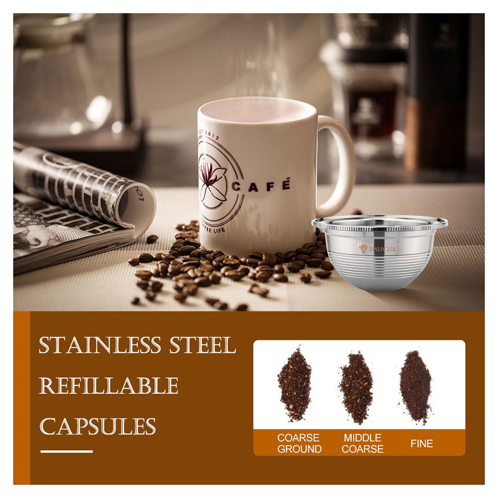Stainless Steel Coffee Capsules Vertuoline Pod Filters Cup