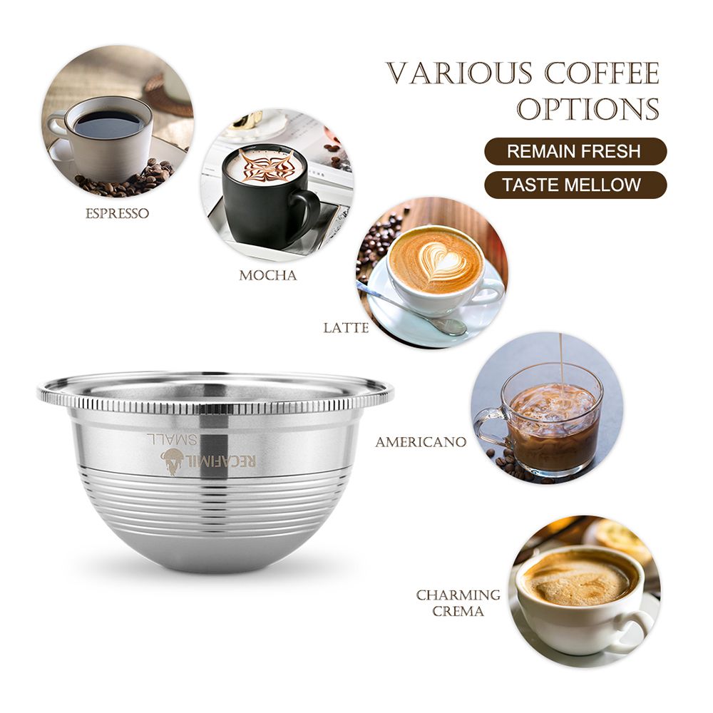 Stainless Steel Coffee Capsules Vertuoline Pod Filters Cup