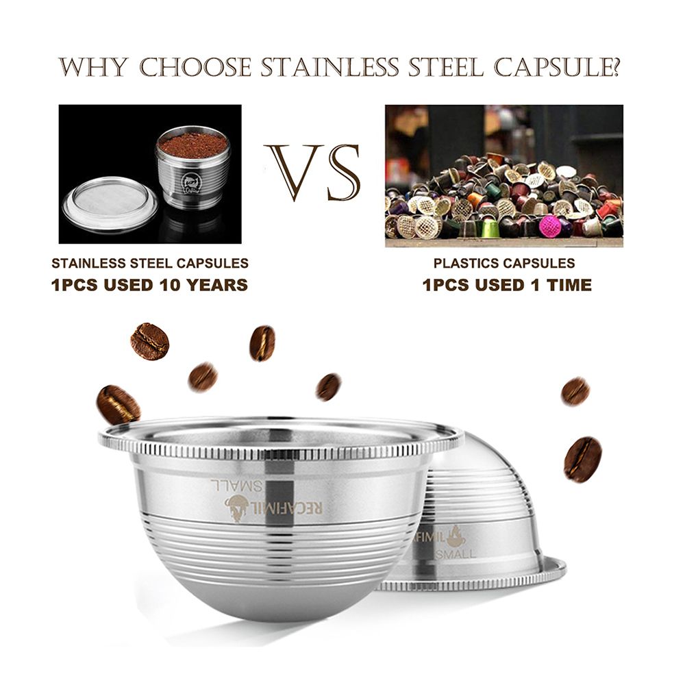Stainless Steel Coffee Capsules Vertuoline Pod Filters Cup