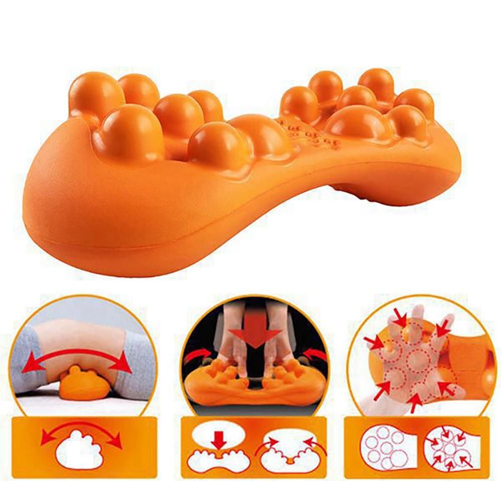 Lumbar Spine Stretcher Relaxer Cervical Chiropractic Traction Device Massage Pillow for Pain Relief Lumbar Spine