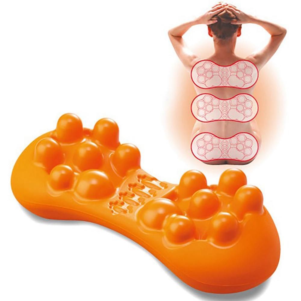 Lumbar Spine Stretcher Relaxer Cervical Chiropractic Traction Device Massage Pillow for Pain Relief Lumbar Spine