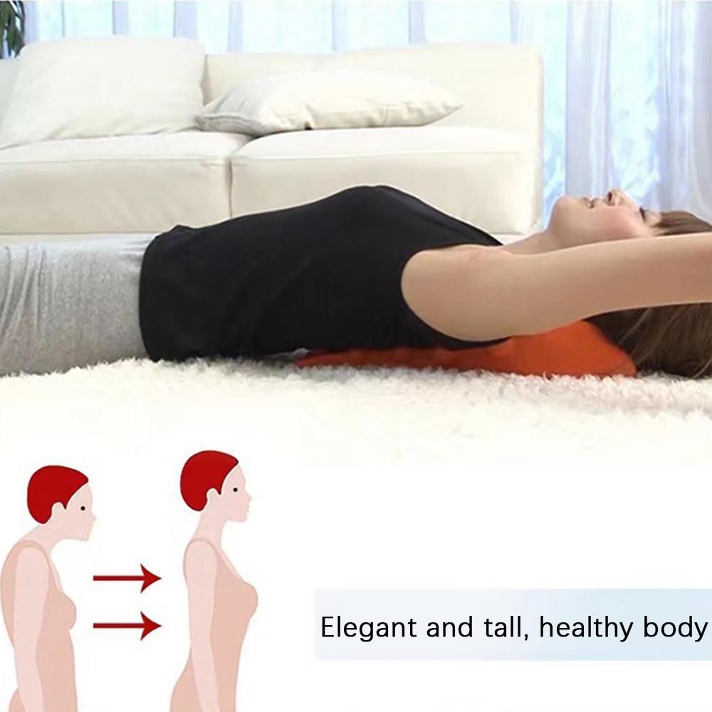 Lumbar Spine Stretcher Relaxer Cervical Chiropractic Traction Device Massage Pillow for Pain Relief Lumbar Spine