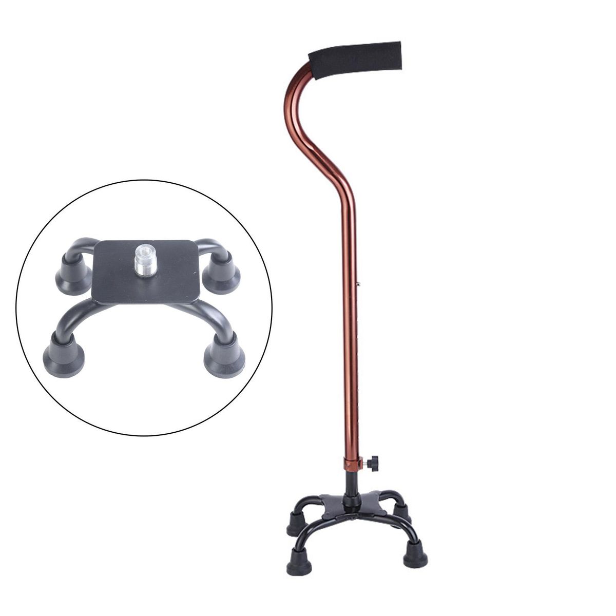 Cane Rubber Tips Replacement Universal 4 Leg Quad Support Style A