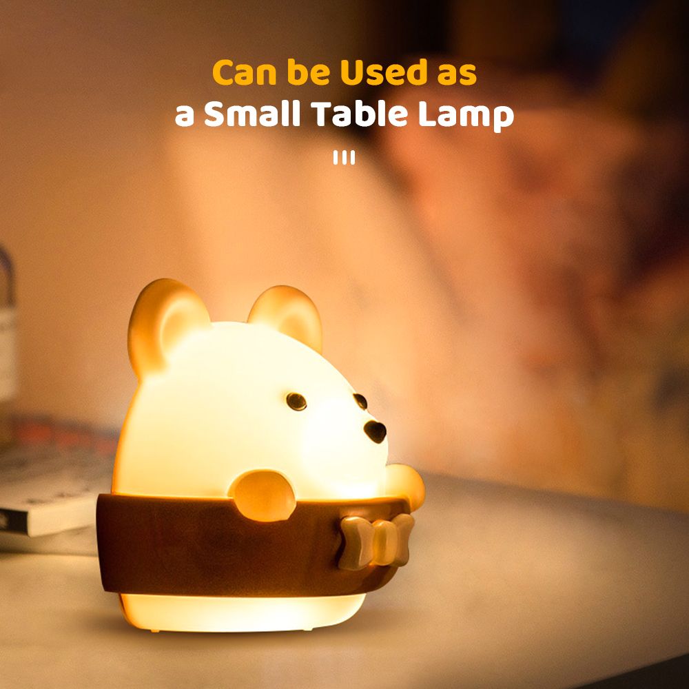Cute Bear Baby Night Light Baby Bedside Lamp Kids Night