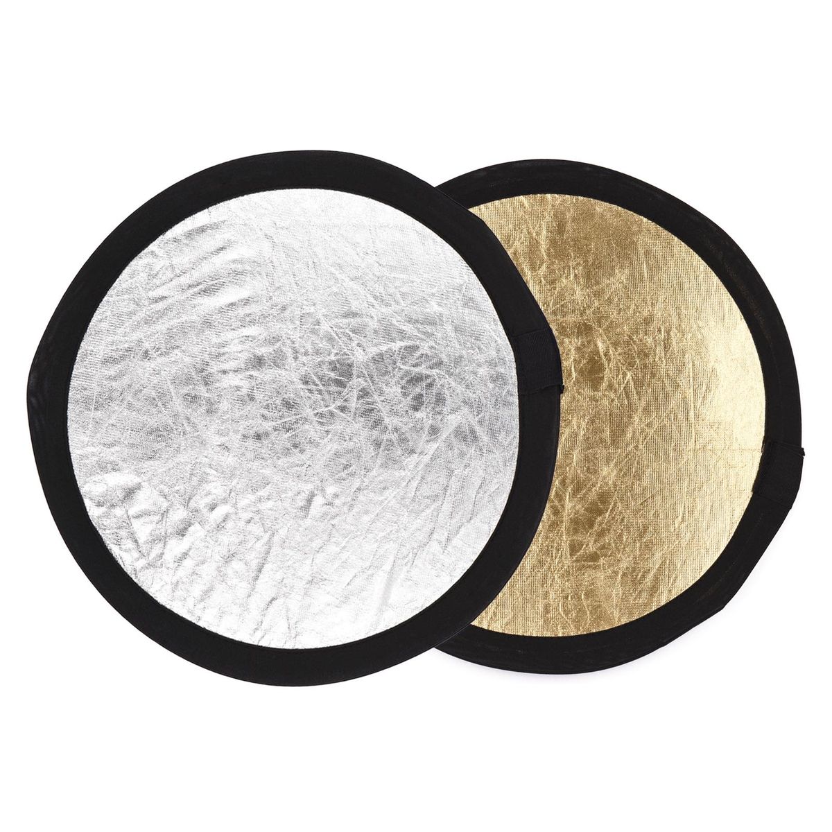 30cm/12inch Photography Round Reflector Silver & Gold 2-in-1 Collapsible Portable for Studio Photography with Carry Bag