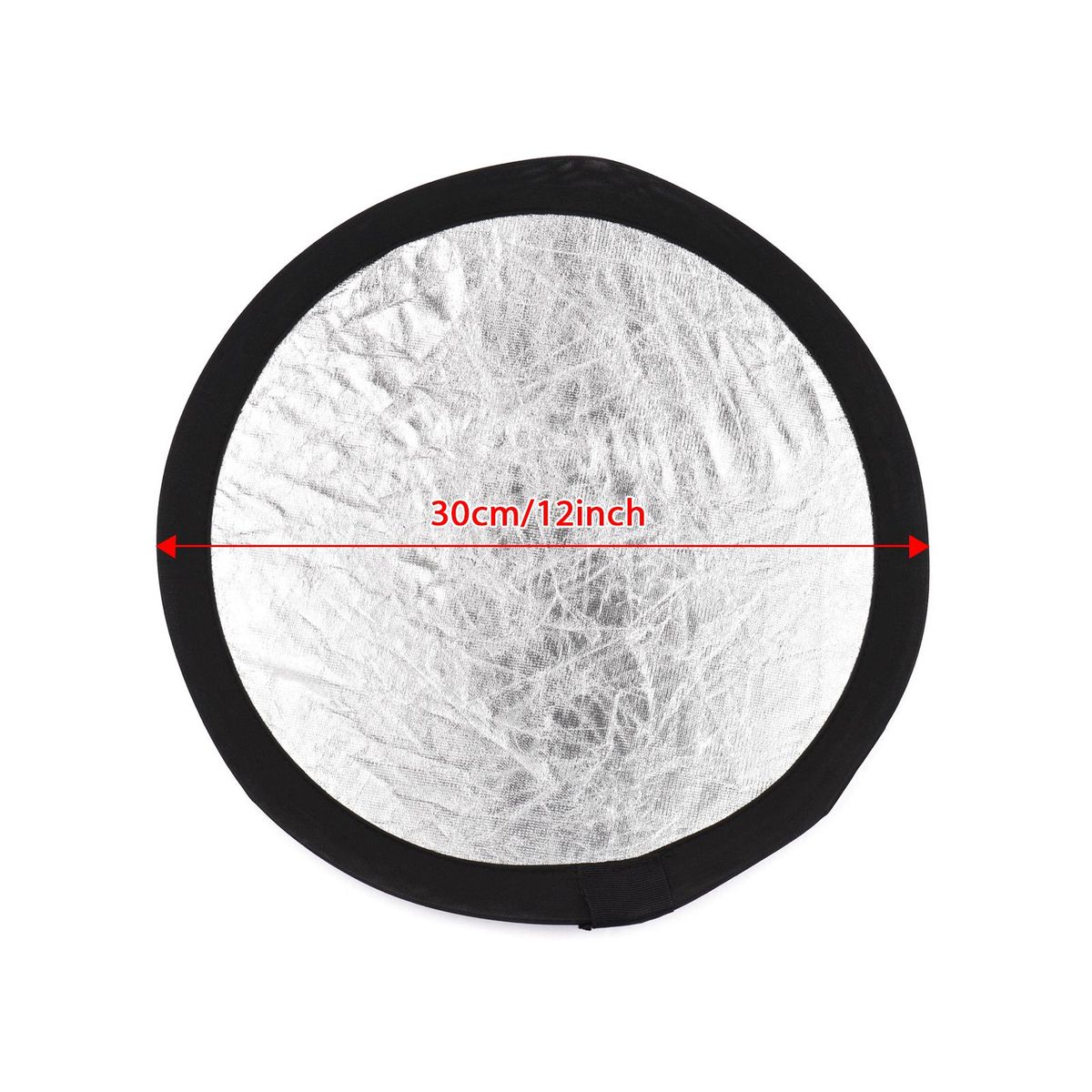 30cm/12inch Photography Round Reflector Silver & Gold 2-in-1 Collapsible Portable for Studio Photography with Carry Bag