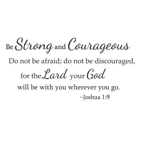 Joshua 1:9 Bible Words Quotes Diy Wall Sticker - 60x90cm