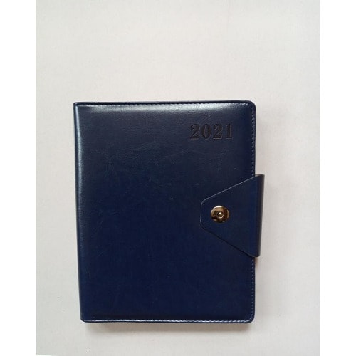 Exotic Leather Diary 2021. Blue. 17cm x 22.7cm. 200Pages
