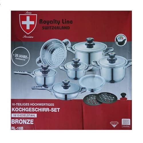 Stainless Steel Cookware Set - 16pieces