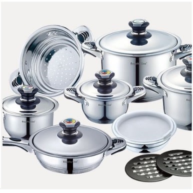 Stainless Steel Cookware Set - 16pieces