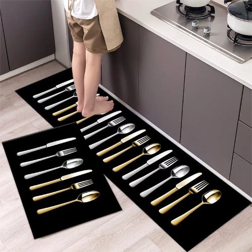 Anti-slip And Absorbent Kitchen Runner Mats - 2 Pieces