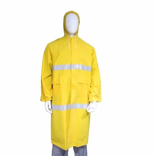 Long Rain Coat With Reflector